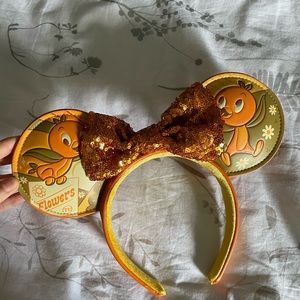 Disney Orange Bird Epcot Flower Garden Festival 2023 Minnie Mouse Ears Headband
